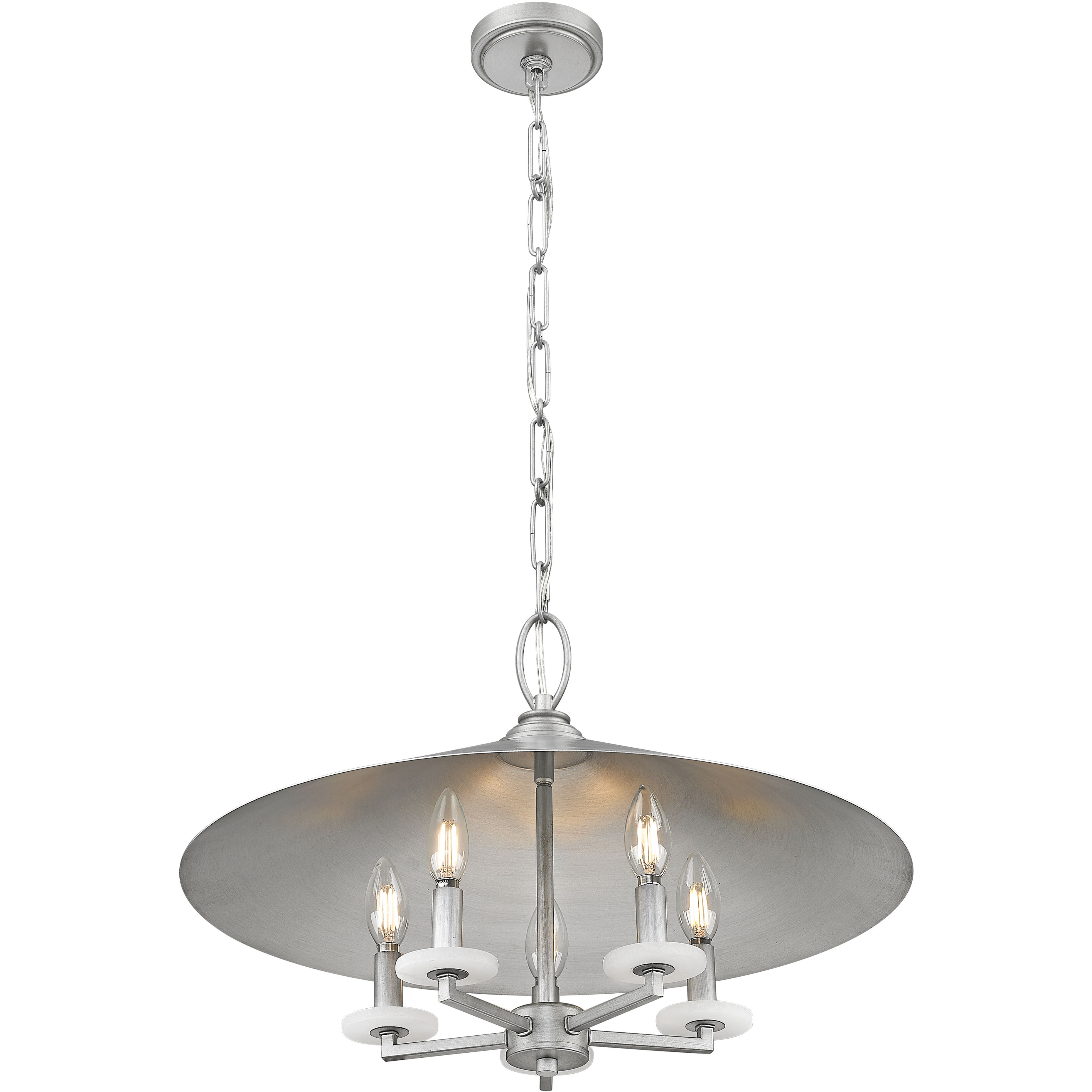 Rialto 5 Light 22 inch Signature Pewter Pendant Ceiling Light
