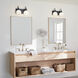 Hex LED 14.25 inch Black Bathroom Vanity Light Wall Light