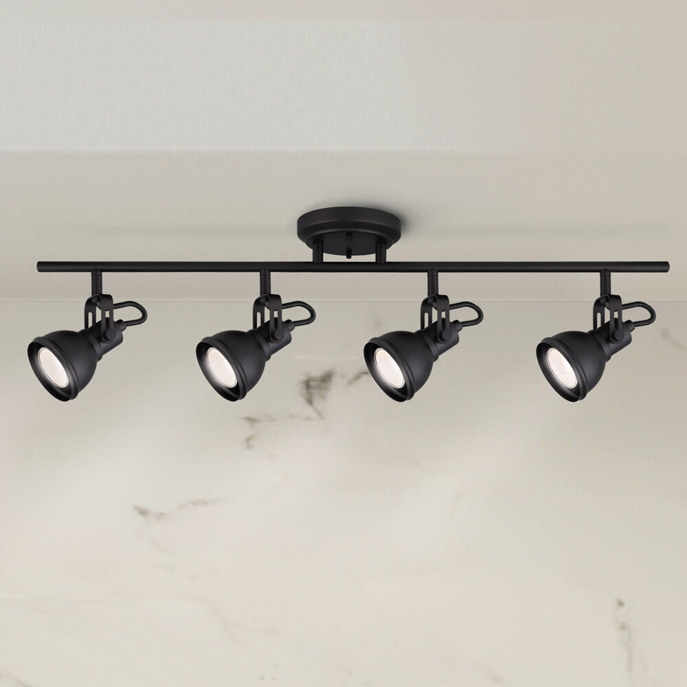 Polo 4 Light Black Track Lighting Ceiling Light