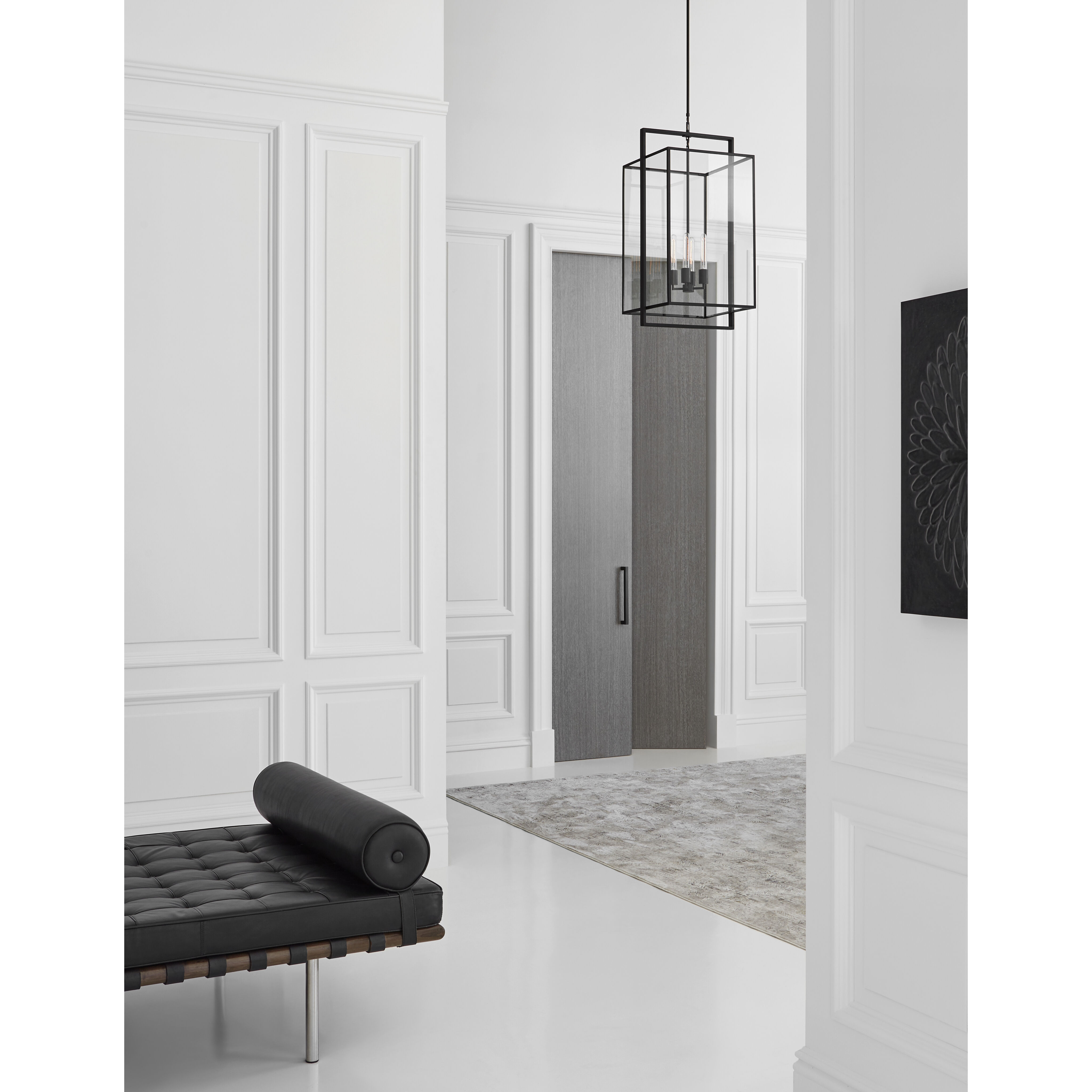 Ian K. Fowler Halle 4 Light 18 inch Aged Iron Lantern Pendant Ceiling Light, Medium