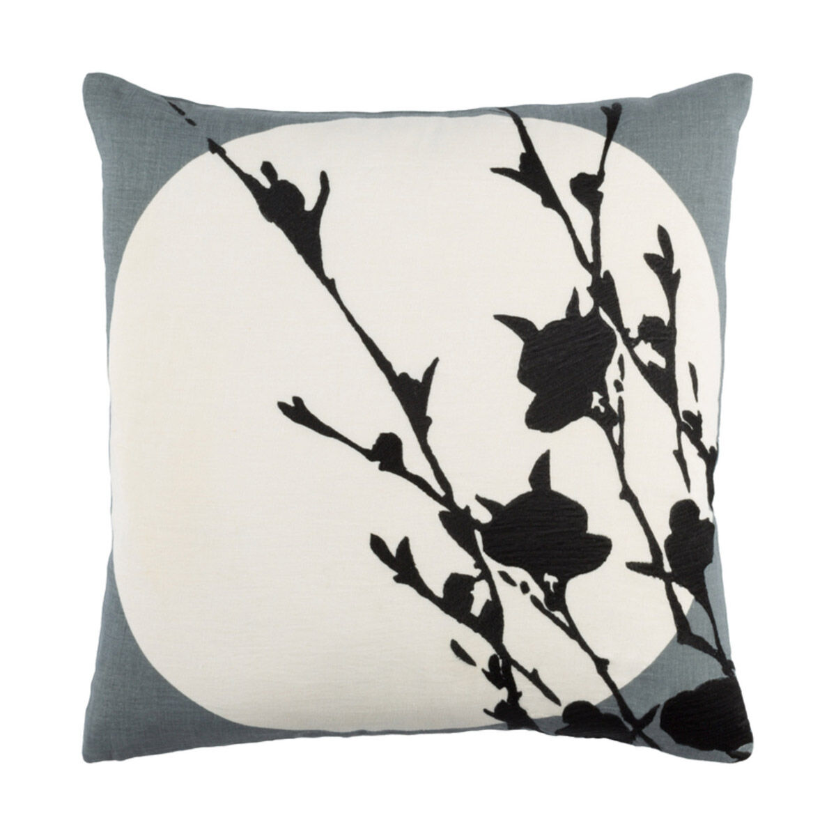 Harvest Moon 20 X 20 inch Charcoal and Cream Throw Pillow