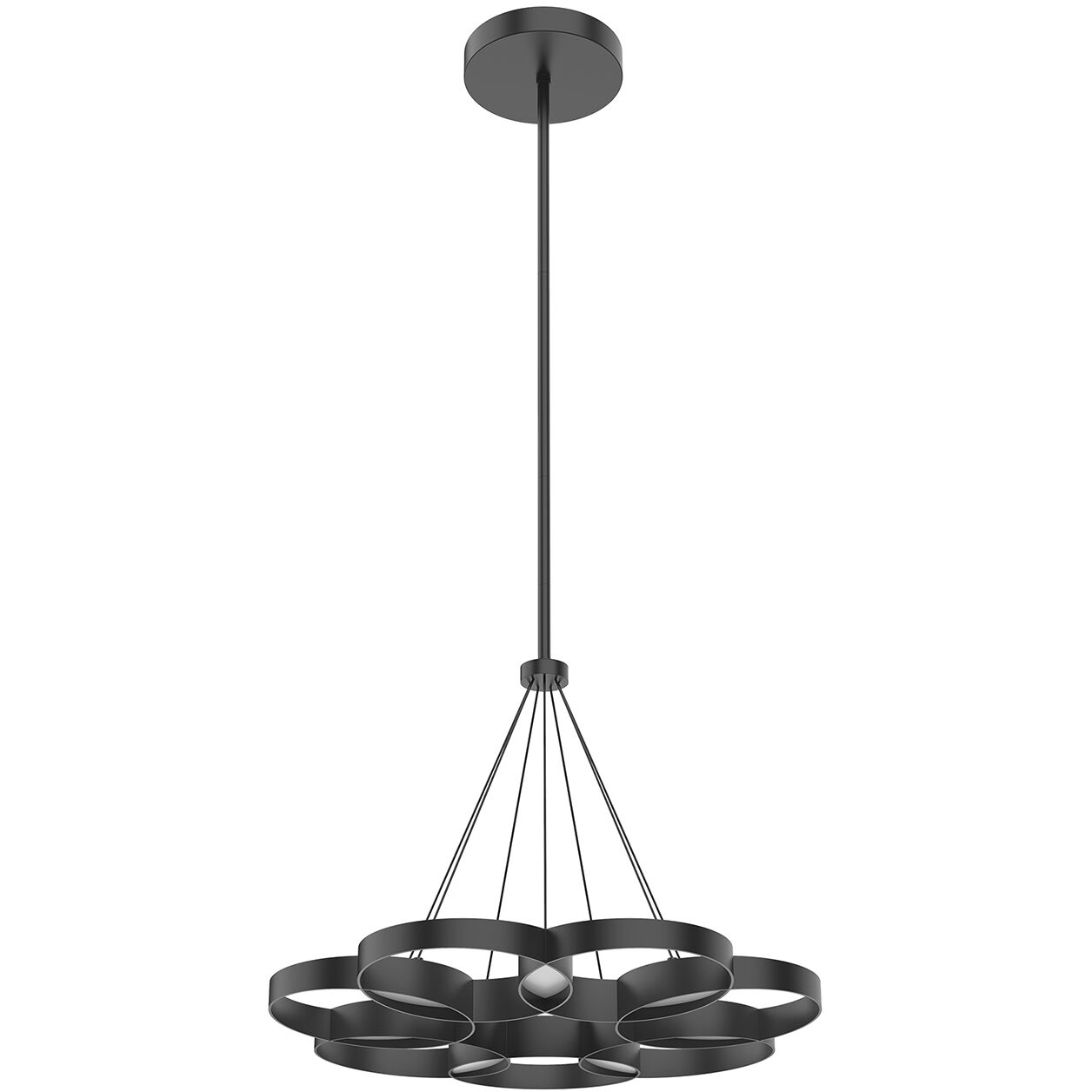 Maestro LED 25.75 inch Black Chandelier Ceiling Light
