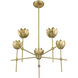 Bohemian LED 26 inch Natural Brass Chandelier Ceiling Light