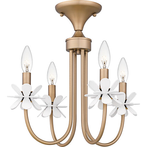Remy 4 Light 16 inch Bronze Gold Semi-Flush Mount Ceiling Light, Large