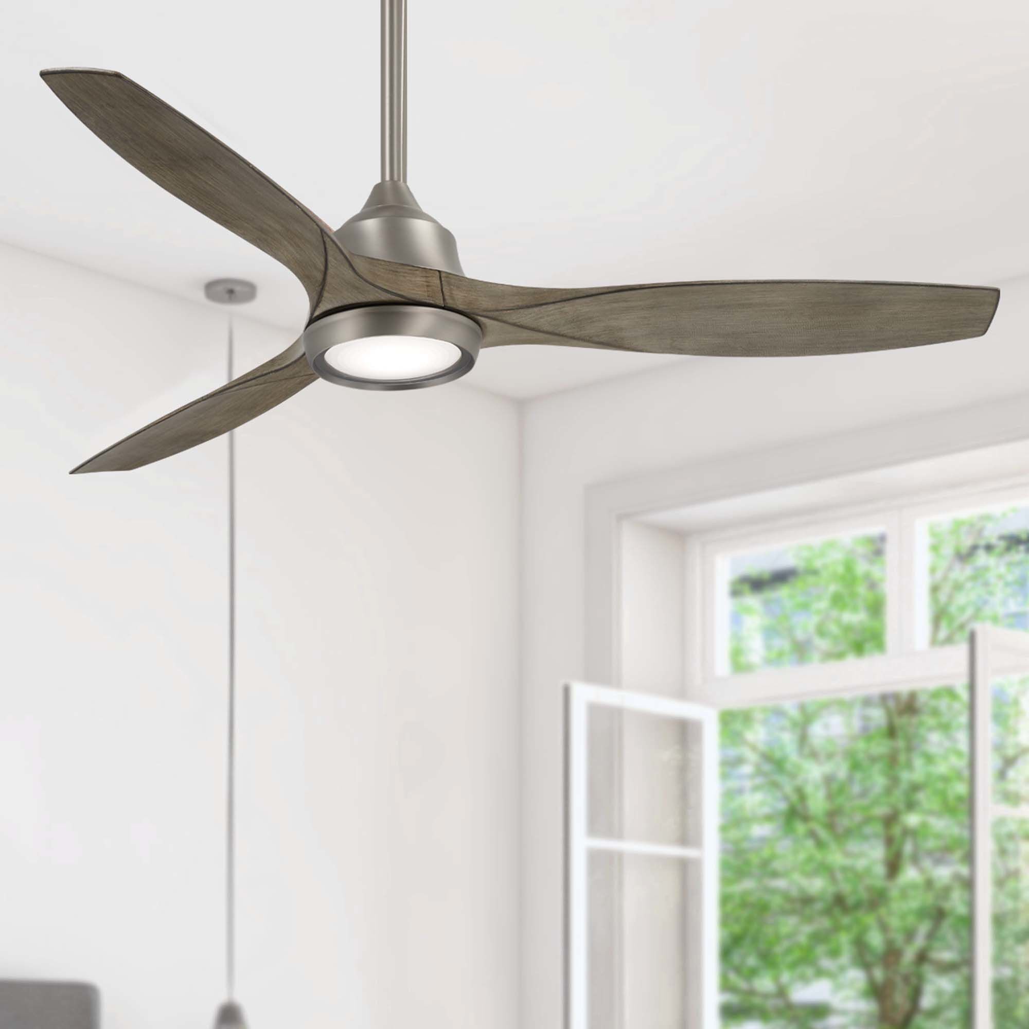 Skyhawk 60 inch Burnished Nickel with Driftwood Blades Ceiling Fan
