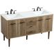 Cyrus 60 X 22 X 34 inch Natural Oak Vanity Sink Set