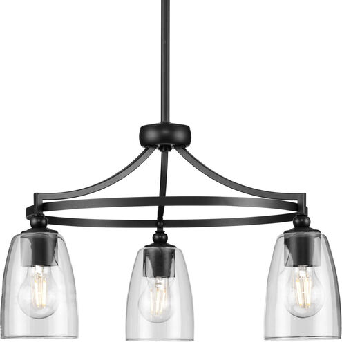 Parkhurst 3 Light 21 inch Matte Black Chandelier Ceiling Light