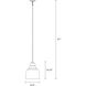 Agatha 1 Light 12.5 inch Brushed Nickel Pendant Ceiling Light