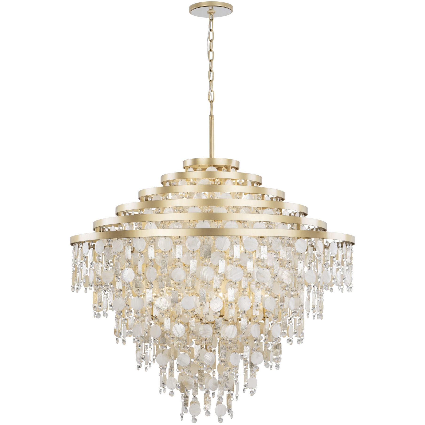 Kalani 16 Light 41 inch French Gold Chandelier Ceiling Light, Smithsonian Collaboration