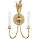 Paloma 2 Light 10 inch Gold Leaf Wall Sconce Wall Light