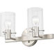 Munich 2 Light 15 inch Brushed Nickel Vanity Sconce Wall Light