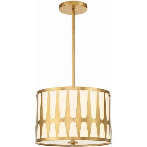 Royston 3 Light 15 inch Antique Gold Pendant Ceiling Light