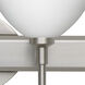 Brella 2 Light 15 inch Satin Nickel Vanity Lighting Wall Light in Halogen, White Glass