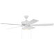 Super Pro 119 60 inch White with White/Washed Oak Blades Contractor Ceiling Fan, Pan
