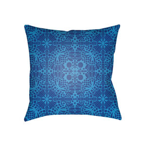 Laser Cut 20 X 20 inch Blue and Navy Outdoor Throw Pillow