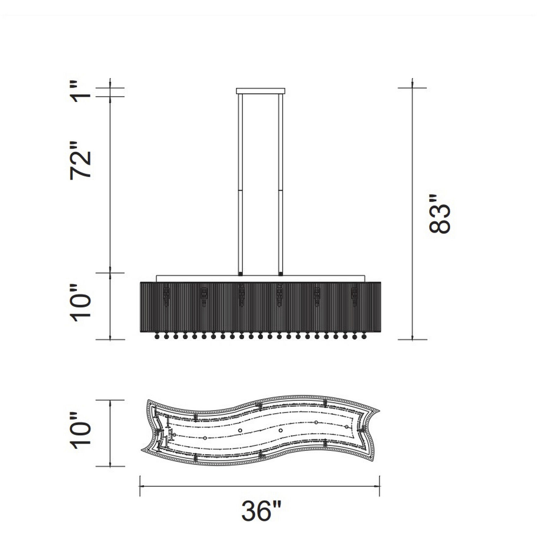 Elsa 6 Light 36 inch Chrome Island/Pool Table Light Ceiling Light