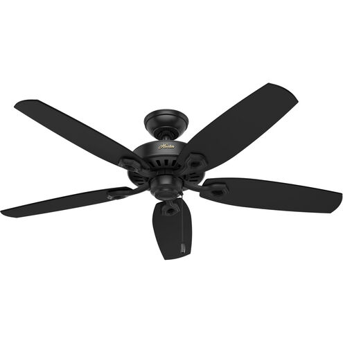 Builder 52 inch Matte Black with Peppered Walnut/Matte Black Blades Ceiling Fan