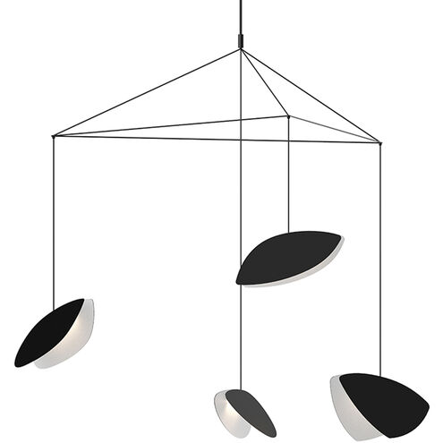 Papillons LED 54 inch Satin Black Pendant Ceiling Light