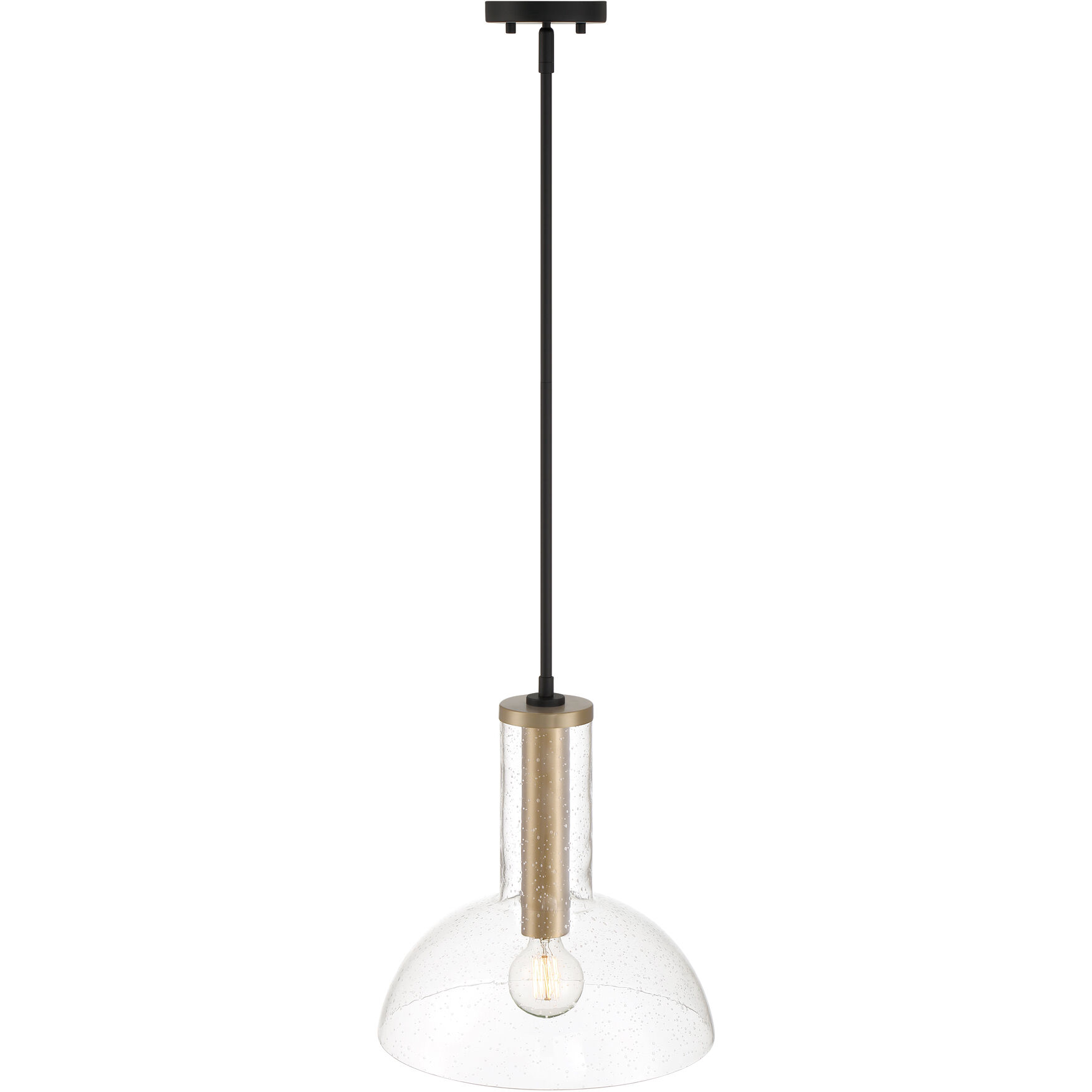 Nova 1 Light 14 inch Matte Black Pendant Ceiling Light