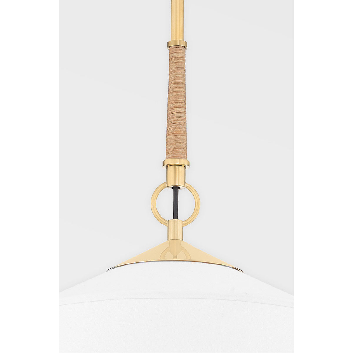 White Plains 1 Light 14 inch Aged Brass Pendant Ceiling Light