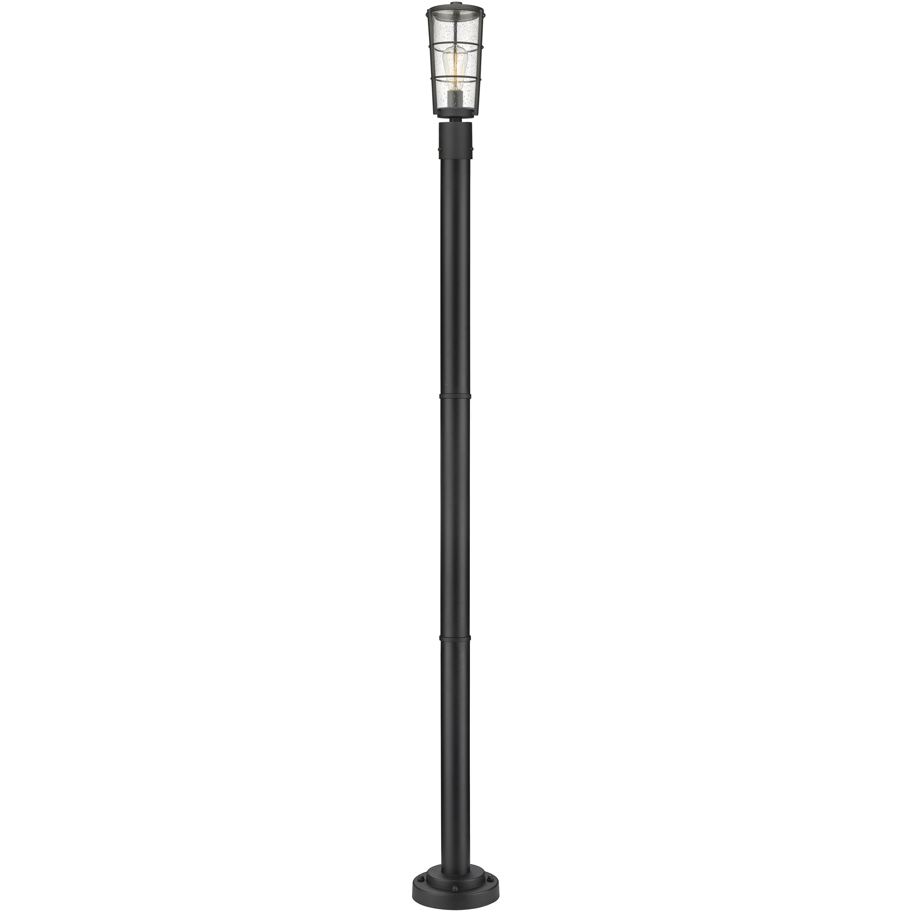 Helix 1 Light 88.75 inch Black Outdoor Post Mounted Fixture
