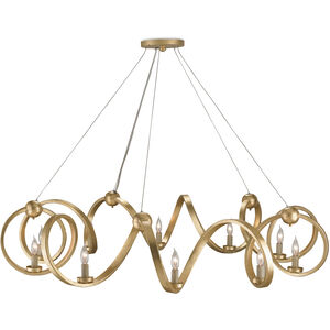 Ringmaster 10 Light 46 inch Dutch Gold Leaf Chandelier Ceiling Light