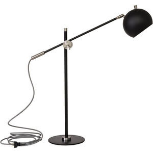 Orwell 28 inch 11 watt Black with Satin Nickel Accents Table Lamp Portable Light