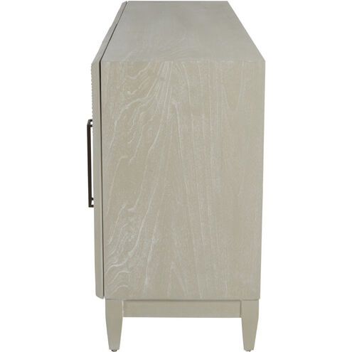 Tilden Cerused White / Antique Bronze / Antique Mirror Cabinet