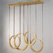 Tether LED 9 inch Natural Aged Brass Multi-Light Pendant Ceiling Light