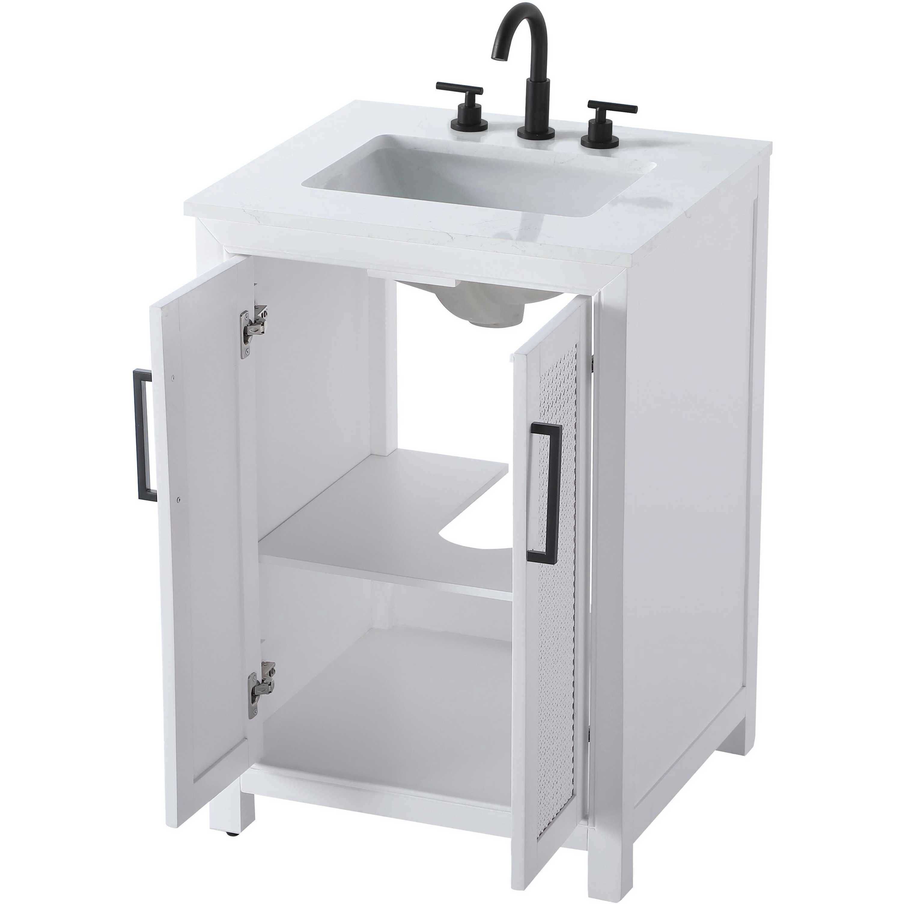 Alina 24 X 35 inch White Bathroom Vanity Cabinet