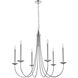 Cohen 6 Light 36 inch Chrome Chandelier Ceiling Light
