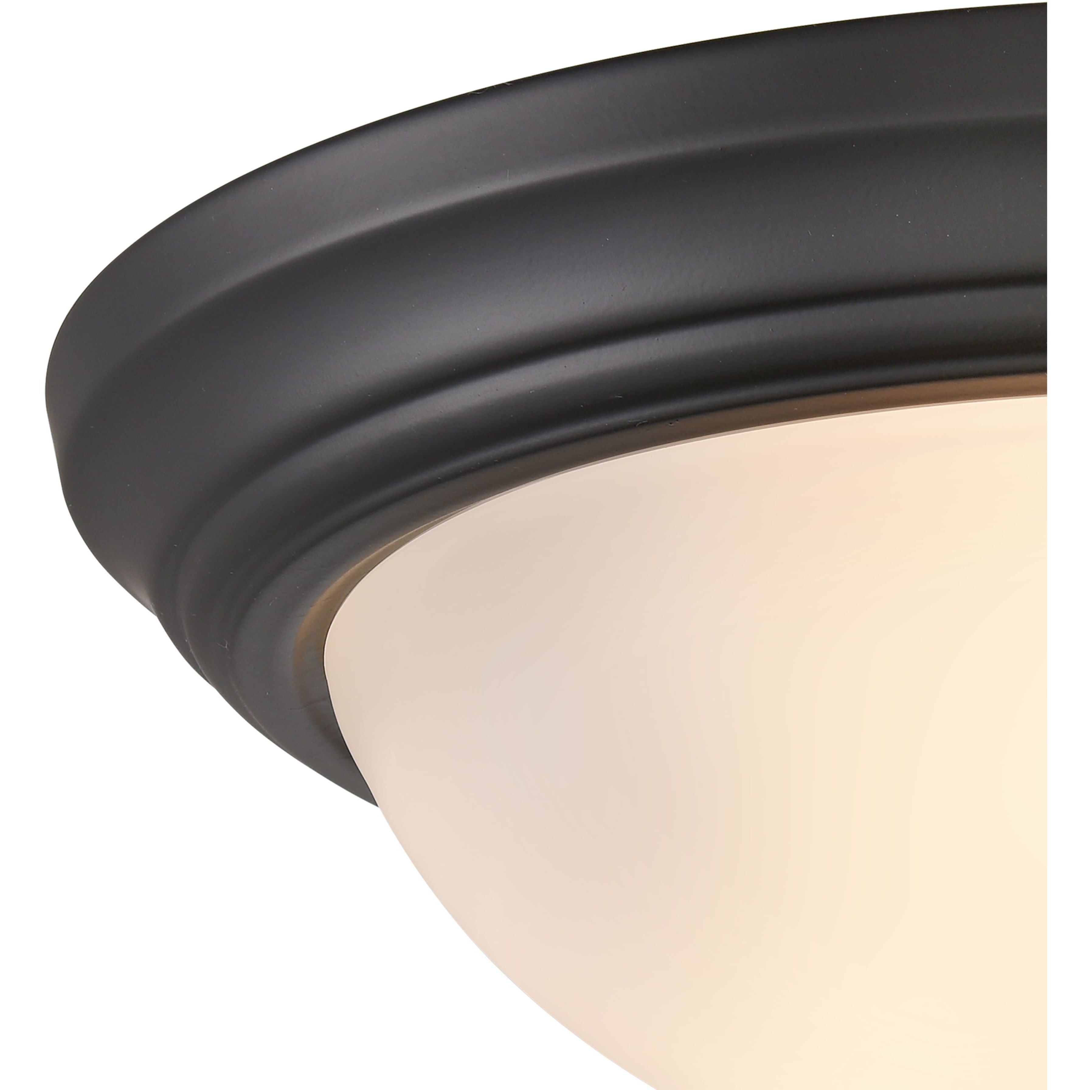 Helena 3 Light 15 inch Black Flush Mount Ceiling Light
