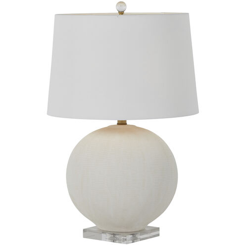 Wheeler 25 inch Natural White Ceramic / Matte Antique Brass Table Lamp Portable Light