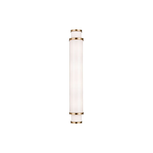Malcolm LED 4.75 inch Aged Brass Bath Light Wall Light, White