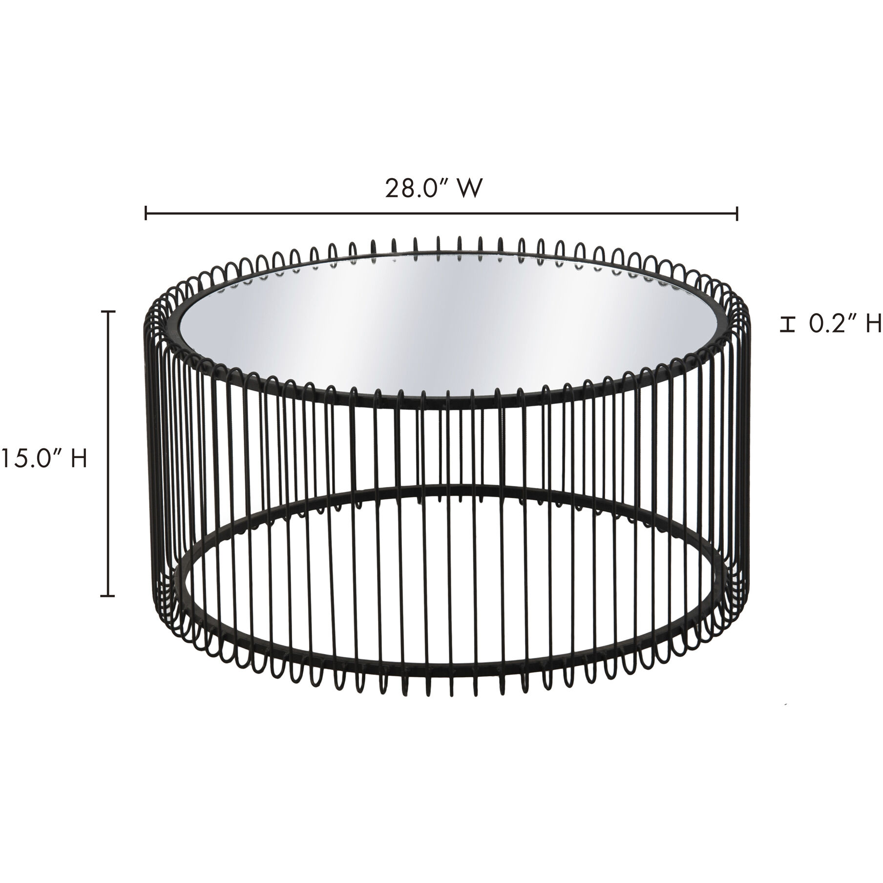 Pool 28 X 28 inch Black Coffee Table