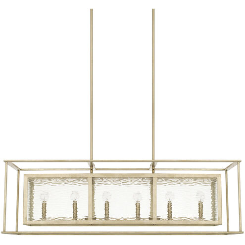 Elijah 6 Light 46 inch Winter Gold Island Ceiling Light