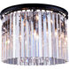 Sydney 6 Light 20 inch Matte Black Flush Mount Ceiling Light in Clear, Urban Classic
