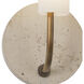 Wick 5.13 inch Vintage Brass Wall Sconce Wall Light in Vintage Brass and Travertine