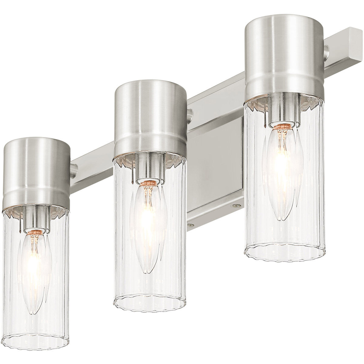 Midtown 3 Light 18 inch Brushed Nickel Bath Vanity Wall Light