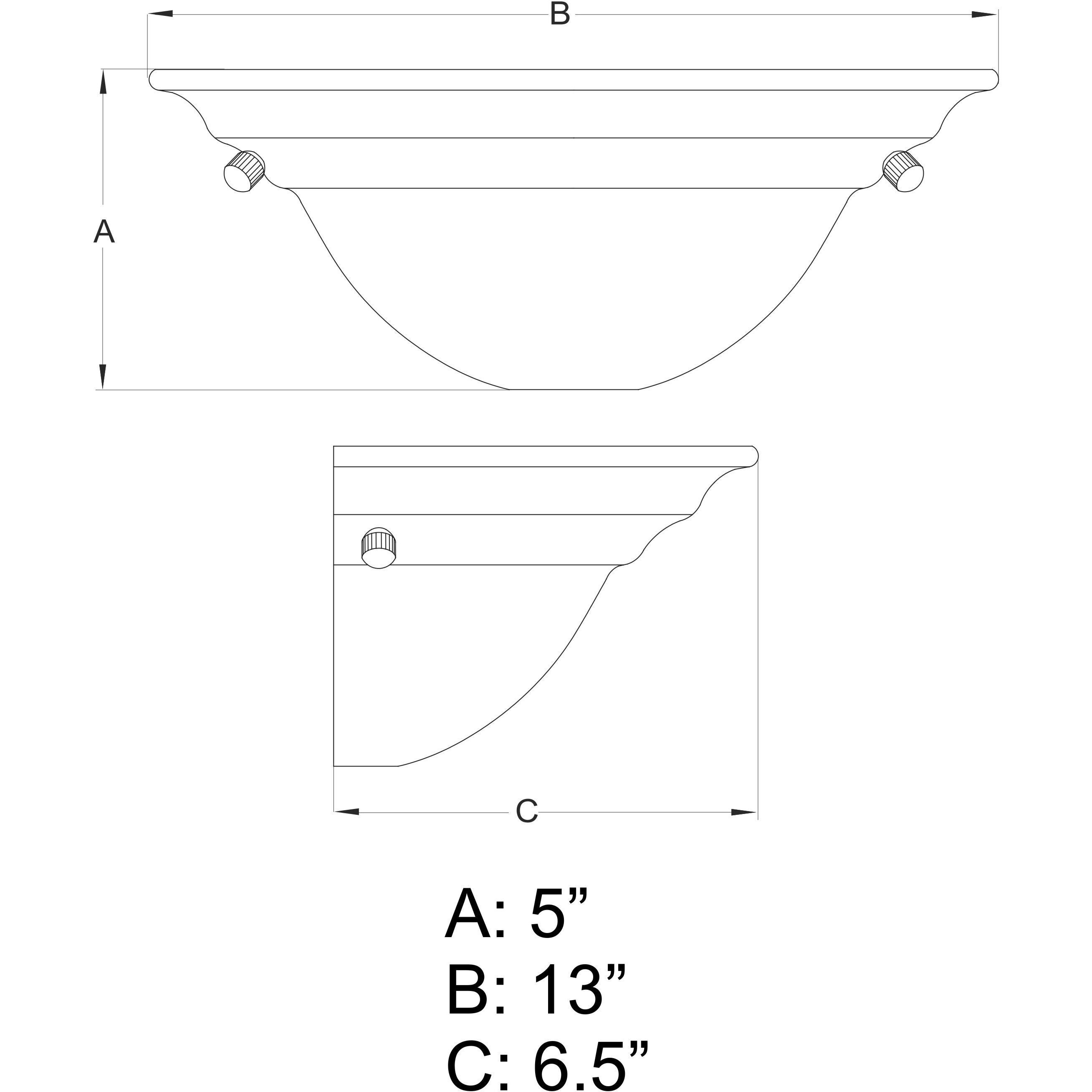 Babylon LED 13 inch Brass Nickel Bronze Wall Light