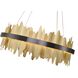 FT Series LED 23.6 inch Black and Brass Chandelier Ceiling Light