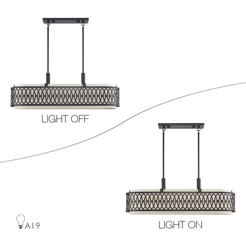Vistaview 6 Light 42 inch English Bronze Linear Chandelier Ceiling Light