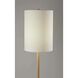 Maddox 63 inch 100.00 watt Natural Wood / Antique Brass Floor Lamp Portable Light
