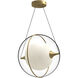 Aries LED 16 inch Brushed Gold Pendant Ceiling Light