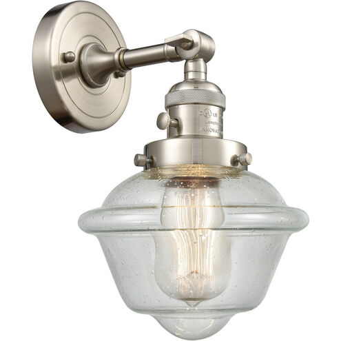 Franklin Restoration Small Oxford LED 7.5 inch Brushed Satin Nickel Sconce Wall Light, Franklin Restoration