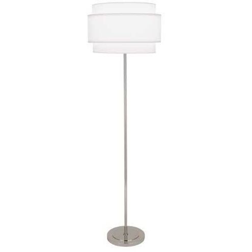 Decker 62.63 inch 150.00 watt Polished Nickel Floor Lamp Portable Light in Ascot White
