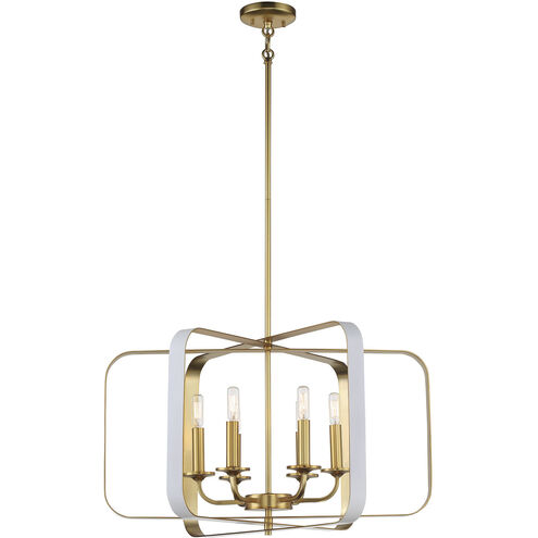 Aureum 6 Light 26 inch Matte White/Honey Gold Pendant Ceiling Light