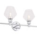 Gene 2 Light 19 inch Chrome Wall sconce Wall Light