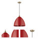 Edison Plymouth Dome 1 Light 16 inch Antique Brass Mini Pendant Ceiling Light