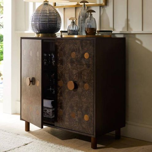 Keanu Truffle Burl and Truffle with Vintage Brass Cabinet